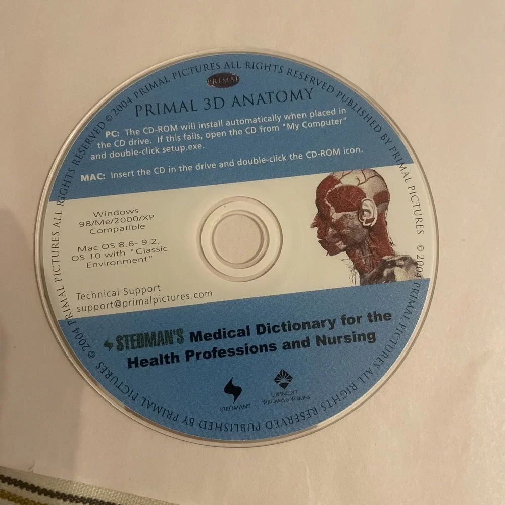 Primal 3D Anatomy Stedman's Medical Dictionary For‎ Medical Professions CD Only